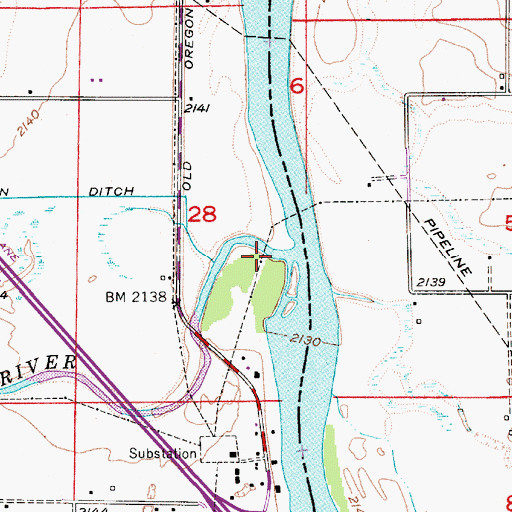 Topographic Map of Malheur River, OR