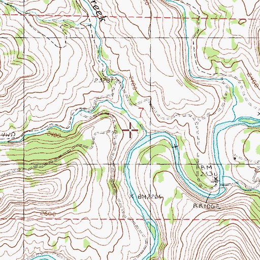 Topographic Map of Mallory Creek, OR