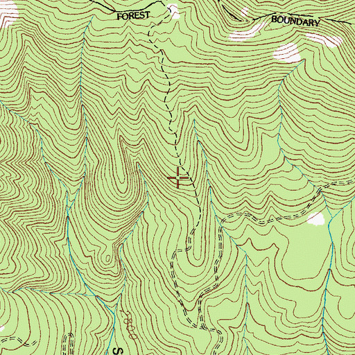 Topographic Map of Mansfield Trail, OR