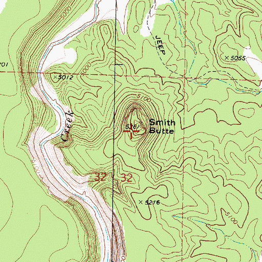 Topographic Map of Smith Butte, AZ
