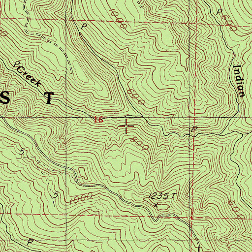 Topographic Map of Maria Creek, OR
