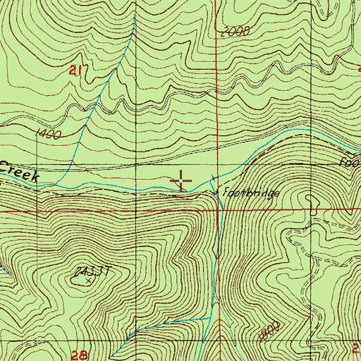 Topographic Map of Marine Creek, OR