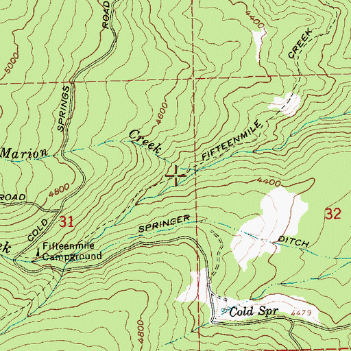 Topographic Map of Marion Creek, OR