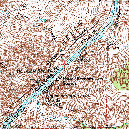 Topographic Map of Marks Creek, OR