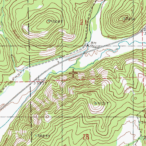 Topographic Map of Marks Creek, OR