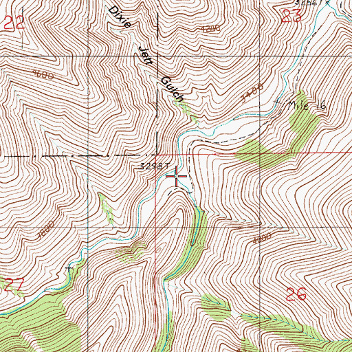 Topographic Map of Marr Creek, OR