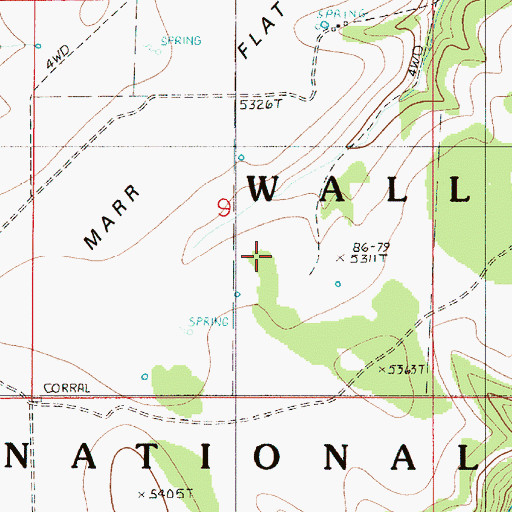 Topographic Map of Marr Flat, OR