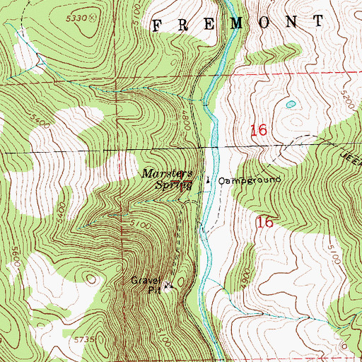 Topographic Map of Marsters Spring, OR