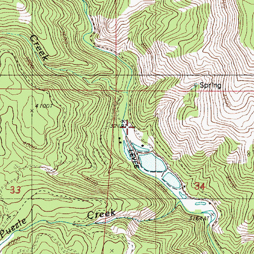 Topographic Map of Martin Bridge Trail, OR
