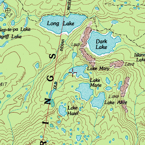 Topographic Map of Lake Mary, OR