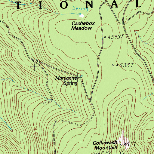 Topographic Map of Maryanne Spring, OR