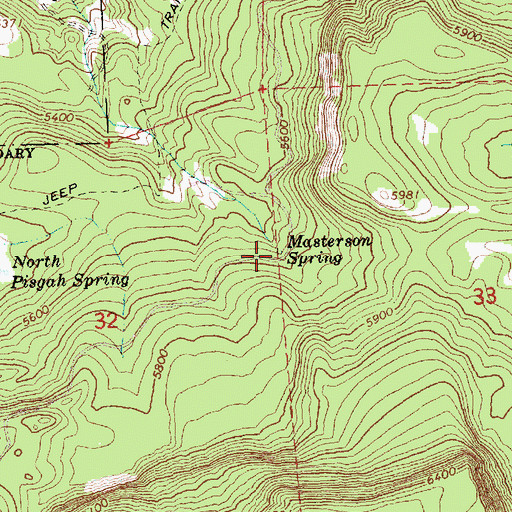 Topographic Map of Masterson Spring, OR