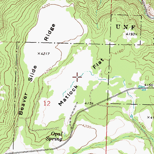 Topographic Map of Matlock Flat, OR