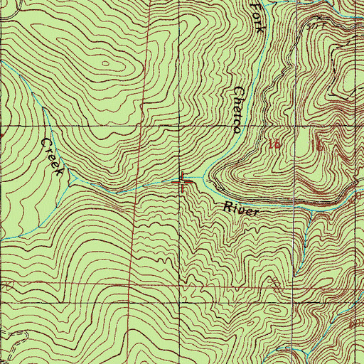 Topographic Map of Mayfield Creek, OR