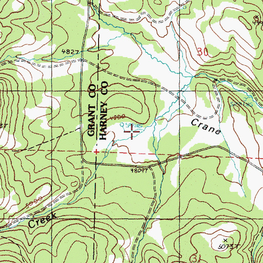Topographic Map of McBride Creek, OR