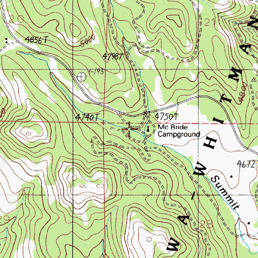 Topographic Map of McBride Guard Station, OR