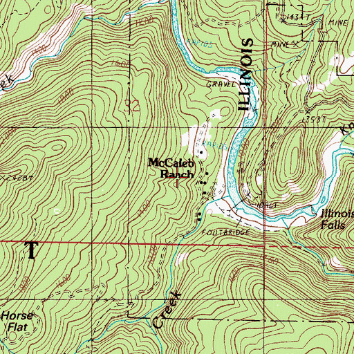 Topographic Map of McCaleb Ranch, OR