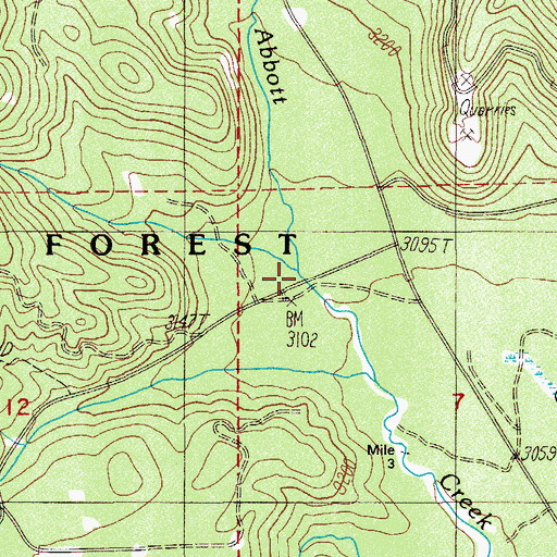 Topographic Map of McCall Creek, OR