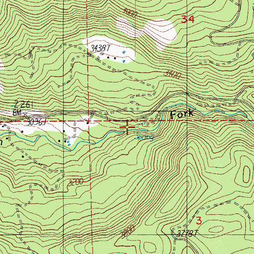 Topographic Map of McCallister Soda Spring Forest Camp (historical), OR