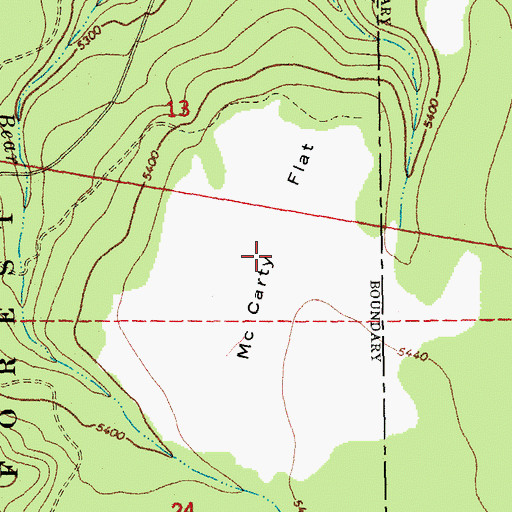Topographic Map of McCarty Flat, OR