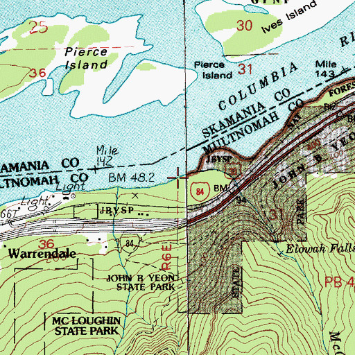 Topographic Map of McCord Creek, OR