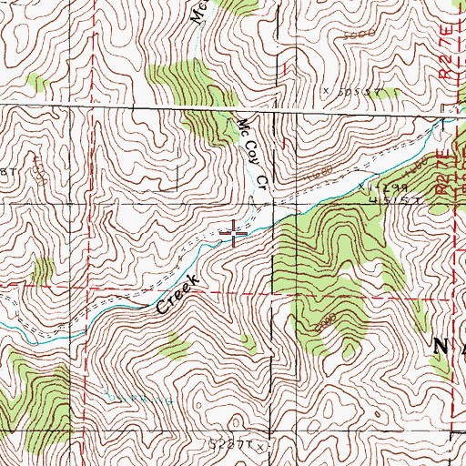 Topographic Map of McCoy Creek, OR
