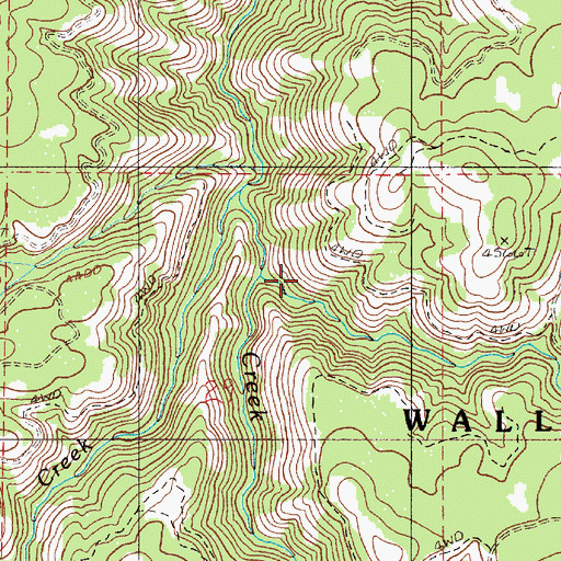 Topographic Map of McCubbin Creek, OR