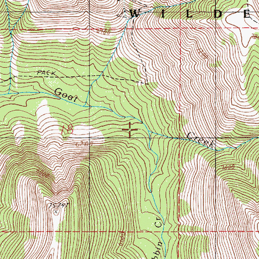 Topographic Map of McCubbin Creek, OR