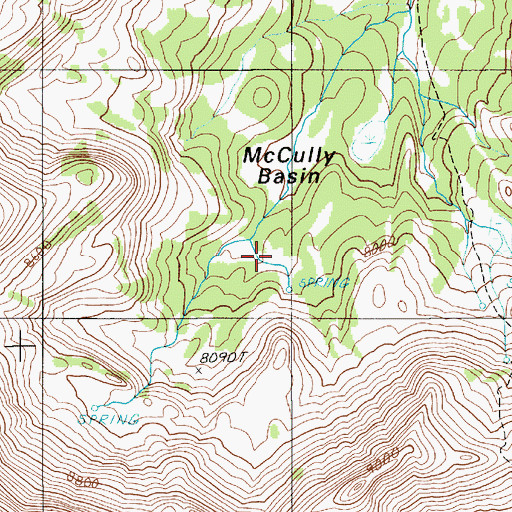 Topographic Map of McCully Basin, OR