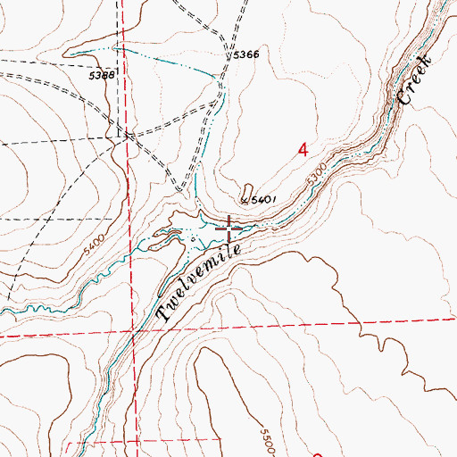 Topographic Map of McDowell Creek, OR