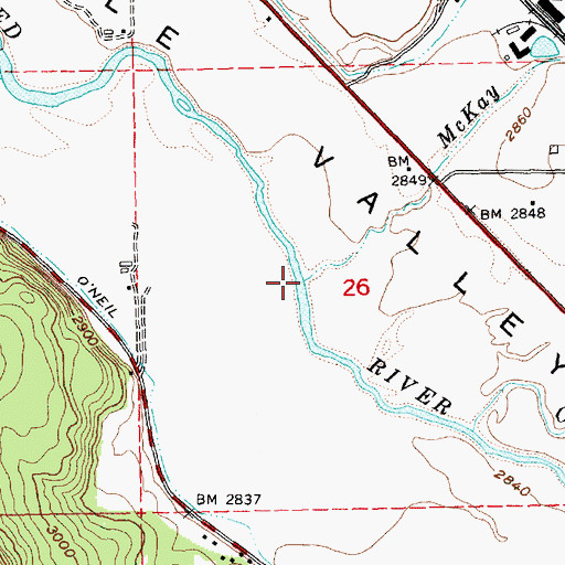 Topographic Map of McKay Creek, OR