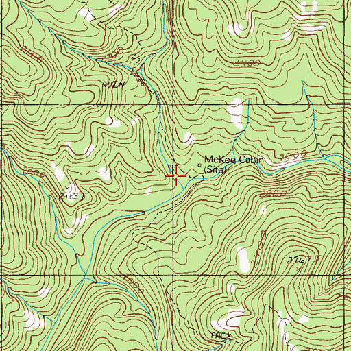 Topographic Map of McKee Cabin, OR