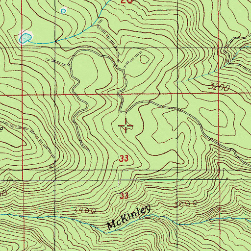 Topographic Map of McKinley Creek Trail, OR