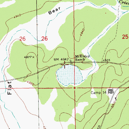 Topographic Map of McKinley Ranch, OR