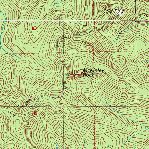 Topographic Map of McKinley Rock, OR