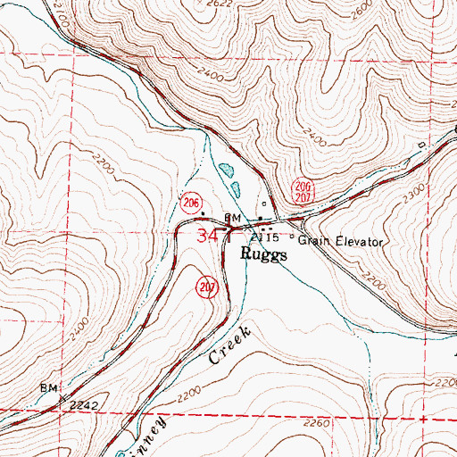Topographic Map of McKinney Creek, OR