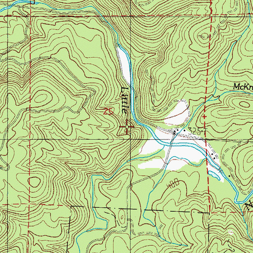 Topographic Map of McKnight Creek, OR