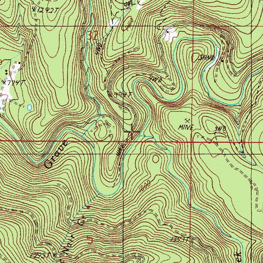 Topographic Map of McKnabe Creek, OR