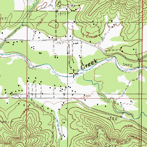 Topographic Map of McMullin Creek, OR