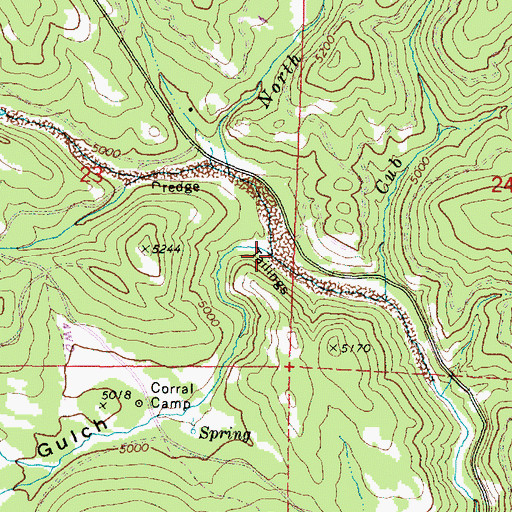 Topographic Map of McNamee Gulch, OR
