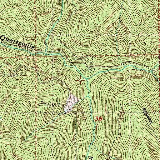 Topographic Map of McQuade Creek, OR