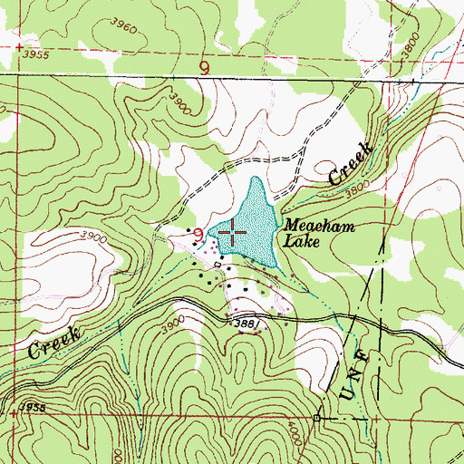 Topographic Map of Meacham Lake, OR