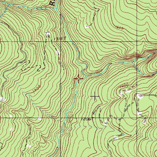 Topographic Map of Meadow Creek, OR