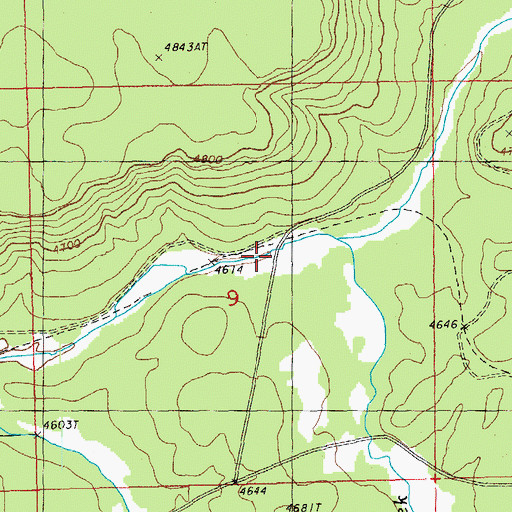 Topographic Map of Meadow Creek, OR