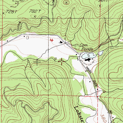 Topographic Map of Meadow Creek, OR