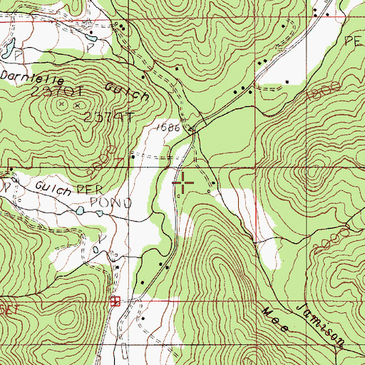 Topographic Map of Mee Cove, OR