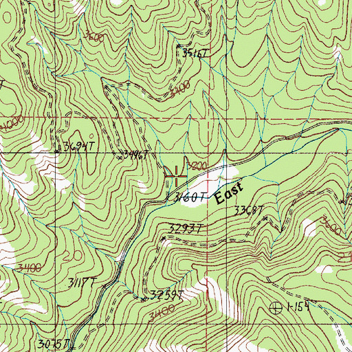 Topographic Map of Mehlhorn Mill, OR