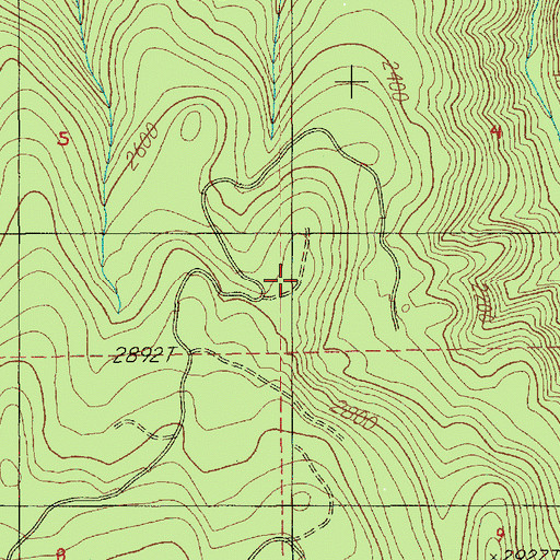 Topographic Map of Memaloose Trail, OR