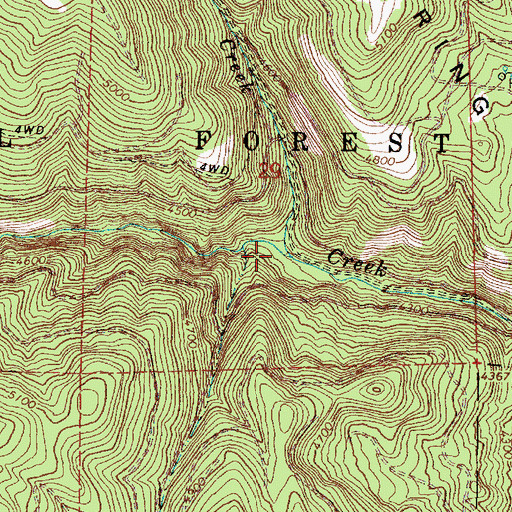 Topographic Map of Metzler Creek, OR