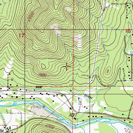Topographic Map of Michigan Mine, OR